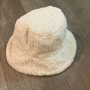 Reversible Sherpa Corduroy Bucket Hat Tan/Beige NWOT